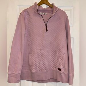 L.L.Bean 1X Quilted Quarter Zip Pullover
